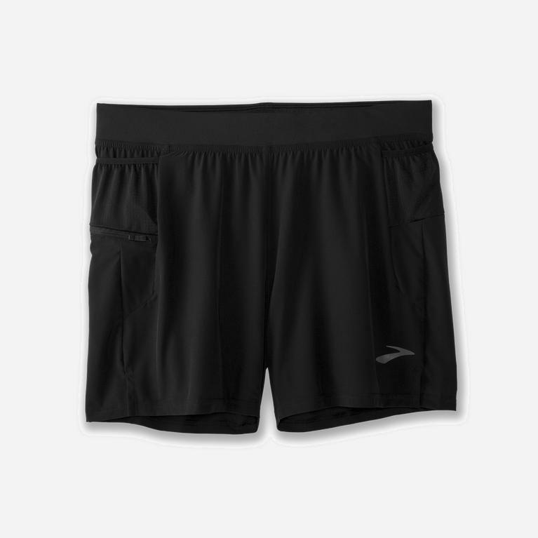 Brooks Sherpa 5 2-In-1 Hardloopshorts voor Heren Zwart (LHJGY-1603)